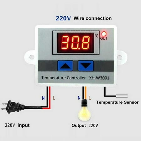 2019 NEW 220V Digital LED Temperature Controller 10A Thermostat Control Switch Probe (Best Fan Controller 2019)