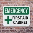 thumbnail image 5 of First Aid Cabinet With Symbol OSHA Emergency Aluminum Sign 24 Inch x 18 Inch - 5 Pack, 5 of 8