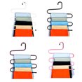 thumbnail image 2 of S Shape Clothes Hanger Multilayer Mental Clothing Rack Holder Pants Neckties Scarves Wardrobe Organizer, 2 of 9