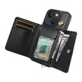 thumbnail image 7 of ELEHOLD Wallet Case for iPhone 13, PU Leather Flip Case with Crossbody & Wrist Strap,Full Protection Case with Card Slots & Kickstand,Black, 7 of 7