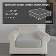 thumbnail image 4 of Couch Covers for L-Shape Sectional Sofa, Stretch Soft Sofa Slipcovers, Washable Wear-Resistant Furniture Protector with Elastic Bottom (1 Piece Small Cover, Light Gray), 4 of 9