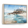 thumbnail image 2 of Designart "Coastal Dream House On The Horizon I" Coastal Pier Floater Framed Canvas Wall Art, 2 of 5