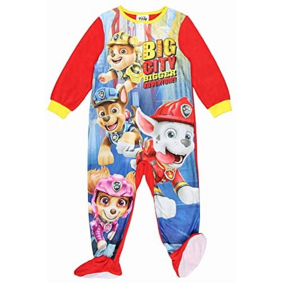Nickelodeon Paw Patrol Big City Bigger Adventure One Piece Footsie Pajama Outfit (2T)