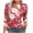 Red Plus Size Blouse for Women_y, variant on CYMMPU Loose Fit Crew Neck Tunic Tops 3/4 Sleeve Blouses for Women Dressy Casual Spring Tops Fall Fashion Shirts Flower Pattern Lightweight Basic T-Shirts L