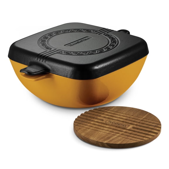 Tramontina Cultura 6.5 Qt Enameled Cast Iron Multi-Cooker with Reversible Lid