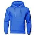 thumbnail image 2 of Aobny Men Shirt Pocket Sweatshirt Plain T-Shirts Long Sleeve Hooded Big & Tall Shirts for Men,Blue,4XL, 2 of 5