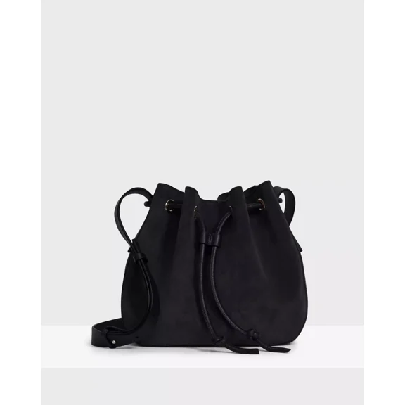Theory Small Bucket Bag in Suede