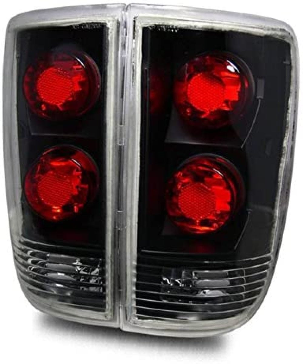SPPC Red/Clear LED Tail Lights Assembly Set for Chevrolet Full Size Pair Includes Driver Left and Passenger Right Side Replacement 