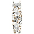 thumbnail image 6 of Odeerbi Toddler Girls Halloween Sleeveless Jumpsuit Strap Romper Kids Comfortable Cute Halloween Print Suspenders Leisure Long Pants Toddler Clothes White, 6 of 6