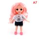 thumbnail image 1 of Muñeca BJD de 16CM, ropa de princesa de moda informal, accesorios de traje, decoración desnuda, pelo Multicolor, juguete de regalo para niña（A7 Clothes only, 1 of 5