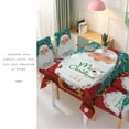 thumbnail image 3 of Langgg Christmas Themed Table Cloth Dining Table Cover Holiday Home Party Printed Tablecloth, Santa Claus, 3 of 6