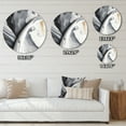thumbnail image 4 of Designart "Textured Marble Painting IV" Abstract Marble Metal Round Art Print, 4 of 5