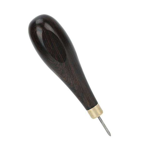 Rhombus Awl, Easy To Grip Red Sandalwood Steel Professional Leather Stitching Awl For Pinching For Sewing For Stitching