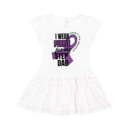

Inktastic Chronic Pain I Wear Purple For My Step Dad Gift Toddler Girl Dress
