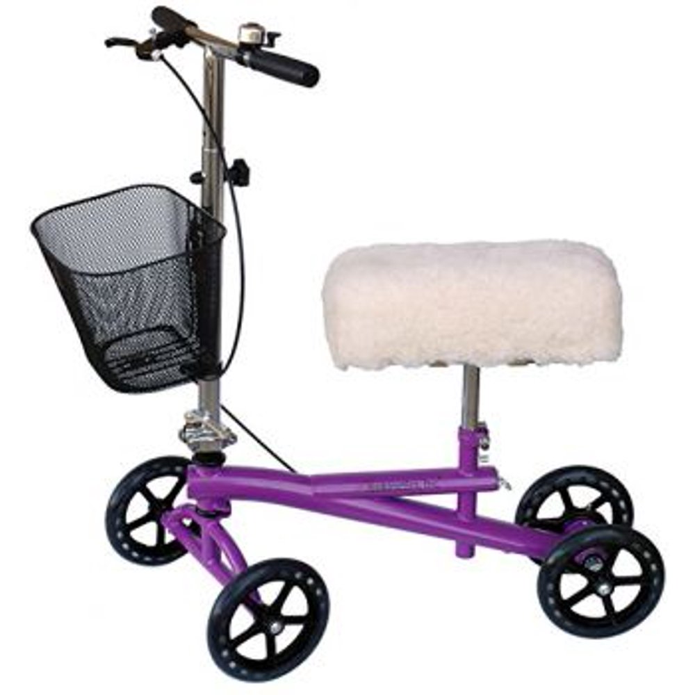 Inc. Steerable "Fully Loaded" Knee Scooter Walker Purple