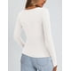 thumbnail image 4 of Remera PRETTYGARDEN de manga larga acanalada con escote redondo blanca M, 4 of 4