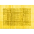 thumbnail image 1 of Ahgly Company Machine Washable Indoor Rectangle Solid Yellow Modern Area Rugs, 6' x 9', 1 of 4