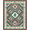 Terracotta Turquoise Multi, Pattern 2, variant on ODIKA Stacked Bands Border Stripe Stepped Aztec Southwestern Motif Playful Expressive Stain Resistant Low Profile for Dorm Room, Small Living Apartment