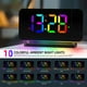 thumbnail image 4 of Reloj Despertador con Proyección de Radio FM con Luz RGB, Pantalla LED, Reloj Despertador de Escritorio, Brillo Ajustable, Color Negro, 4 of 5