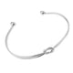 thumbnail image 4 of Brazalete minimalista de alambre para mujer, ajustable, fino y con purpurina, para uso diario Plata, 4 of 9