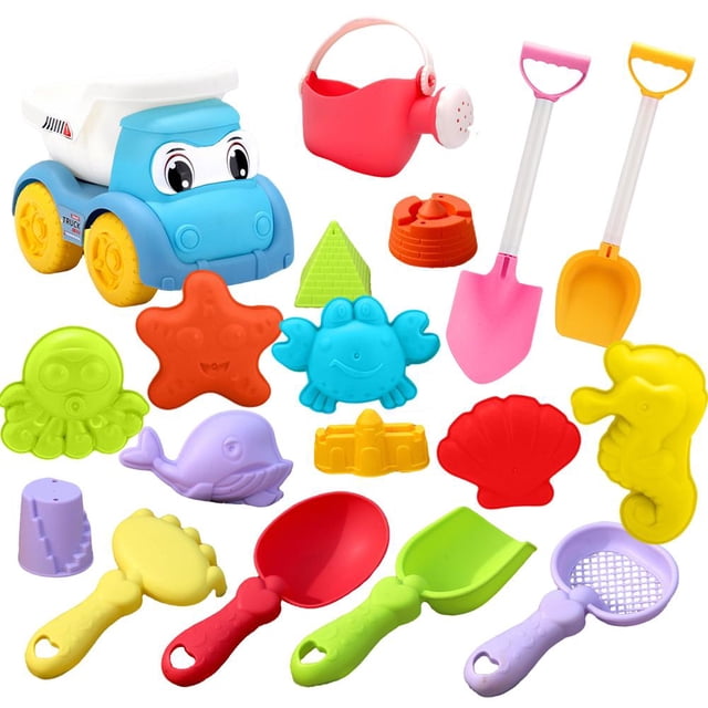 Creative Kids Beach Toy Set With Sand Truck Watering Can Rake Shovel For Outdoor Sand Digging Water Play Toy