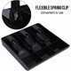 thumbnail image 2 of Cash Register Insert, Cash Drawer Register Insert, Replacement for 3 Notes, 3 Coins, Money Storage Box, 24.5 x 24.5 x 3.5 cm (Black), 2 of 5