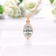 thumbnail image 3 of Diamond Pendant Necklace| 5 Ct IGI Certified Marquise Shape Lab Grown Diamond | Allure Bezel Lab Diamond Pendant Necklace In 18K Rose Gold | FG-VS1-VS2 Quality Friendly Diamonds, 3 of 4