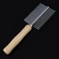 thumbnail image 4 of Flmtop Pet Dog Cat Double Side Metal Row Teeth Brush Massaging Grooming Hair Comb Rake, 4 of 6