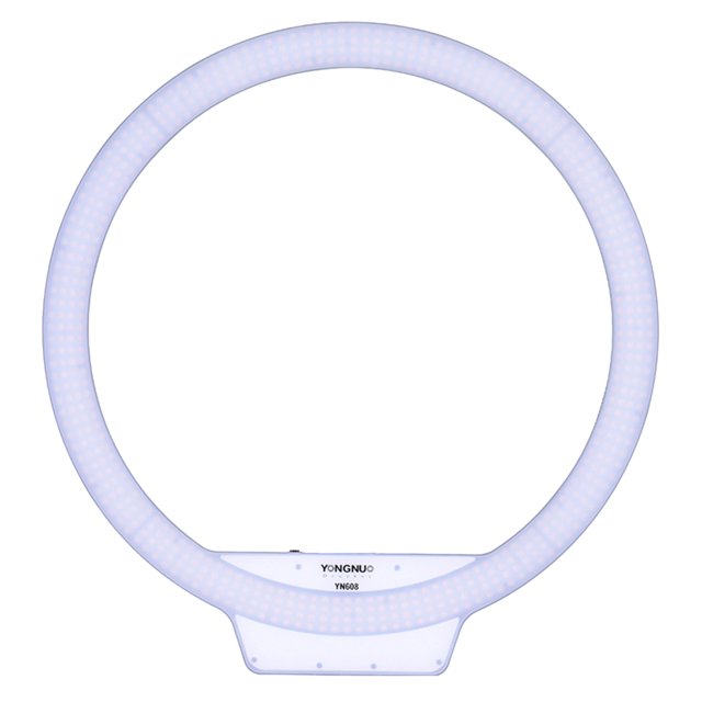 Lámpara de fotografía YONGNUO YN608 3200K ~ 5500K / 3200K ~ 5600K Temperatura bicolor Control remoto inalámbrico Anillo LED Luz de video Diseño de apariencia anular y sin marco Brillo ajustable CRI≥9 YONGNUO Lámpara de fotografía