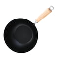 thumbnail image 4 of Mini Cooking Pan Stainless Steel Wok With Wood Handle Portable Camping Cooking Pot Non-sticky, 4 of 8
