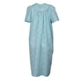 thumbnail image 3 of Elegant Emily Women's Snap-Front Duster Robe With Pockets - Aqua Mandalas - Small, 3 of 4