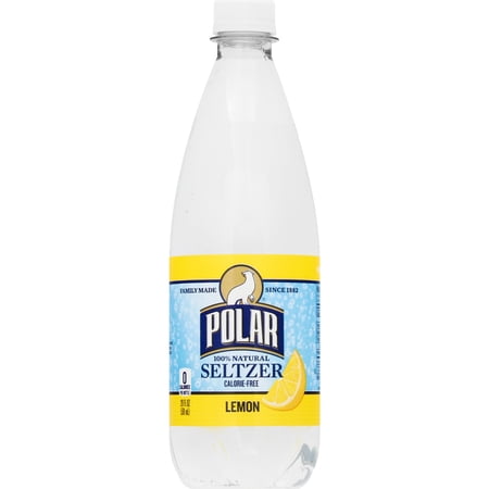 POLAR BEVERAGES POLAR ZERO CALORIE LEMON SPARKLING SELTZER WATER, 20 FL OZ, BOTTLE