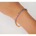 thumbnail image 2 of 14K Multi Rainbow Sapphire Tennis Bracelet Silver Gold Bridal Jewelry,Bridesmaid Bracelet,Ombre Bracelet Wedding Gift, 2 of 4