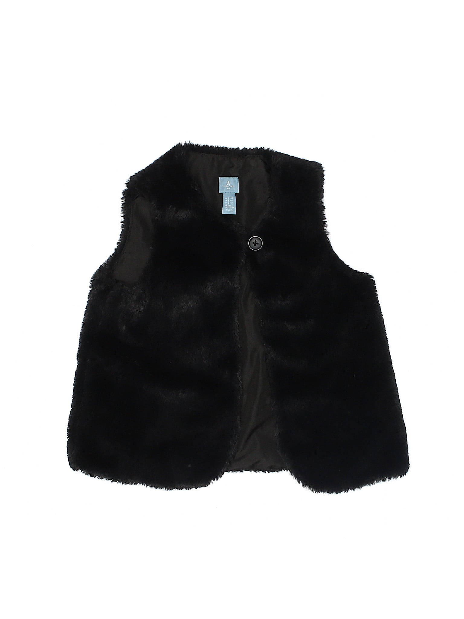 baby black fur vest