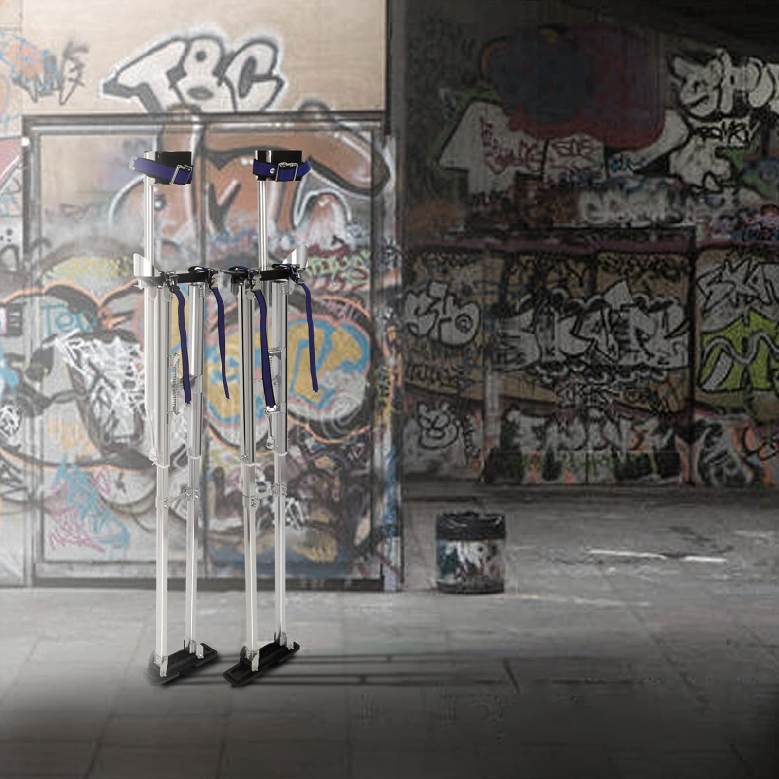 Buy 2440 Inches Stilts Height Adjustable Silver Aluminum Tool for