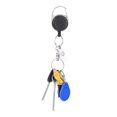 thumbnail image 5 of Tebru 60cm Nylon Wire Rope Retractable Key Ring Keychain Recoil Keyring for Outdoor Use, Keychain, Keyring, 5 of 8