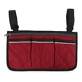 thumbnail image 2 of Bolsa para silla de ruedas, impermeable, de poliéster, con múltiples bolsillos, para exteriores, color rojo, 2 of 14