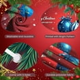 thumbnail image 4 of Blue Ornaments Merry Christmas Banner Star Pattern Christmas Backdrop Snowflake Design Red Background Holiday Background for Christmas Party New Year Celebration Indoor Decoration, 4 of 9