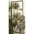 DecMode Black Metal Floral Wall Decor with Black Frame (2 Count