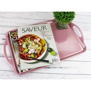 Calypso Basics, Tray Set(Tidbit & Rectangular), Pink