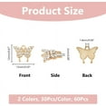 thumbnail image 2 of 60Pcs 2 Colors Rhinestone Butterfly Charm Alloy Butterfly Pendants Dangle Animal Charms Butterfly Charms for DIY Earring Bracelet Necklace Jewelry Making Hole: 1.4mm, 2 of 7
