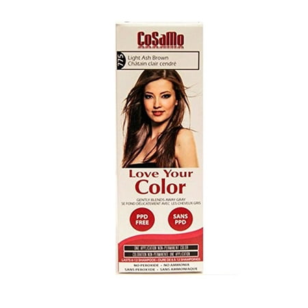 CoSaMo - Love Your Color Non-Permanent Hair Color 775 Light Ash Brown - 3 oz. + 3 Count Eyebrow