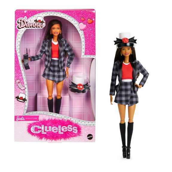 Barbie Signature Clueless Dionne Collector Doll with Black-and-White Plaid Suit & Accessories