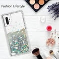 thumbnail image 7 of For Samsung Galaxy S20 Plus Case,Clear Liquid Glitter Waterfall Bling Protective Case for Galaxy S20 Plus - Silver, 7 of 7