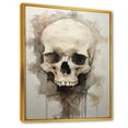 thumbnail image 2 of Designart "Graceful Bone Structure" Skull Floater Framed Wall Art Living Room, 2 of 5
