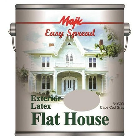 Yenkin-majestic 8-2029-1 1 gal Easy Spread Majic Exterior Latex Flat House Paint, Cape Cod Grey