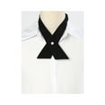 thumbnail image 6 of INSPIRE CHIC Unisex School Uniform Solid Adjustable Button Criss-Cross Bow Tie Black One Size, 6 of 6