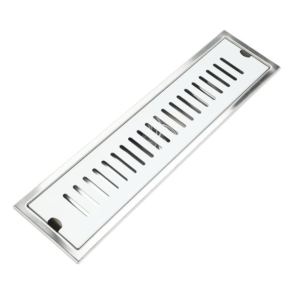 Rectangular Shower Floor Drain, 16 Inch Linear Shower Drain Brushed For Home Bathrooms
