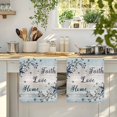 thumbnail image 4 of Vintage Farmhouse Kitchen Towels Set of 3, Blue Country Texas Star Vines Wooden Absorbent Dish Towels for Kitchen, Microfiber Hand Towel, Quick Drying Tea Towel for Cleaning Decorative Dishcloths, 4 of 7