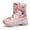 Pink, variant on Krdevn Kid Winter Shoes Outdoor School Warm Snow Boots for Boys Girls,Toddler Girl Shoes,Boys Shoes,Size:2